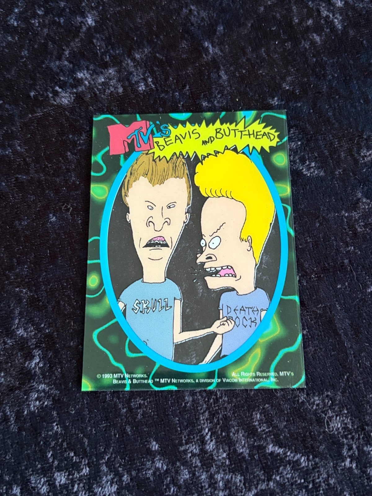 1993 MTV Beavis and Butthead Clear Cell Acetate Insert Promo Trading Card NM+