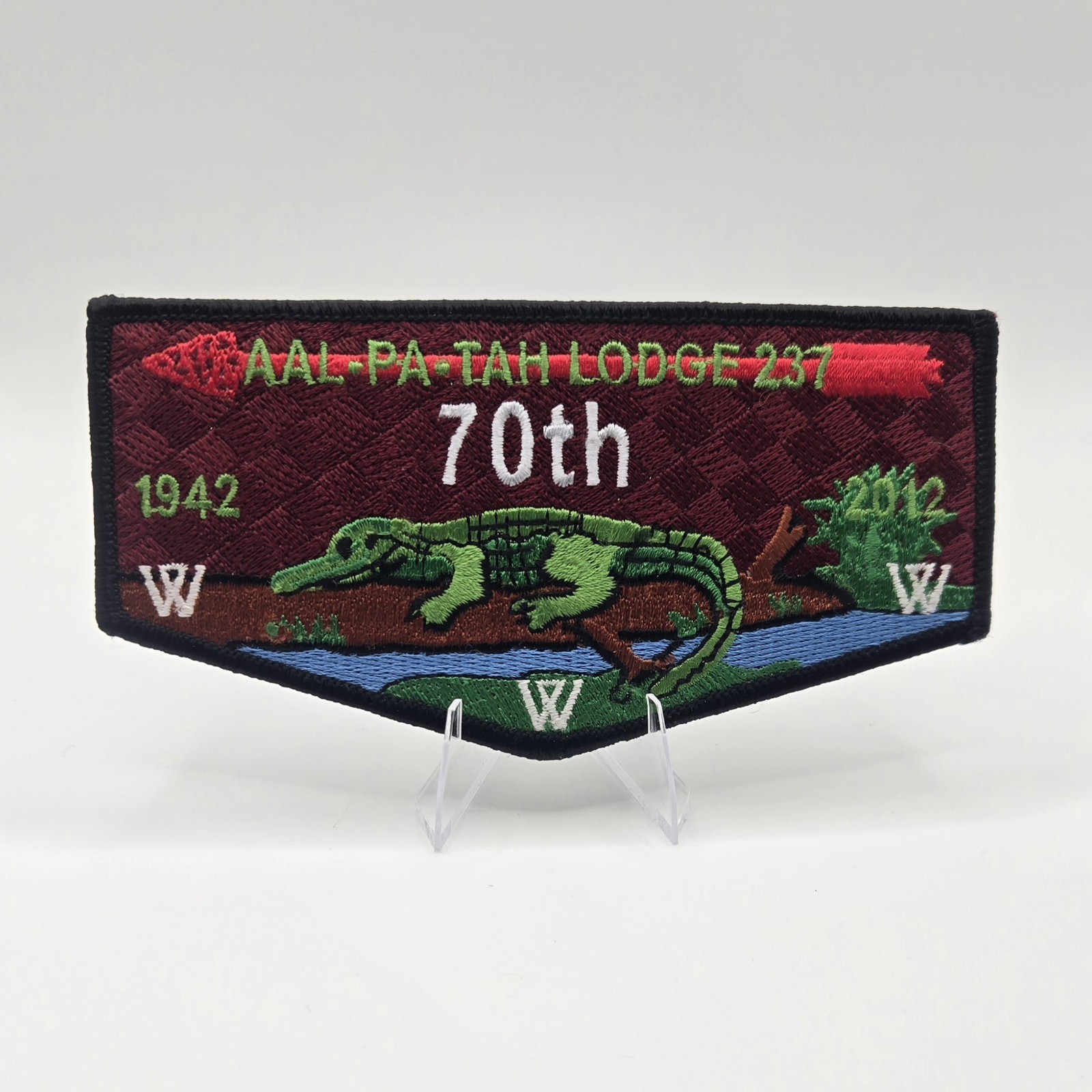 Aal-Pa-Tah Lodge 237 Florida 2012 70th Anniversary OA Flap Black Brder Scouting