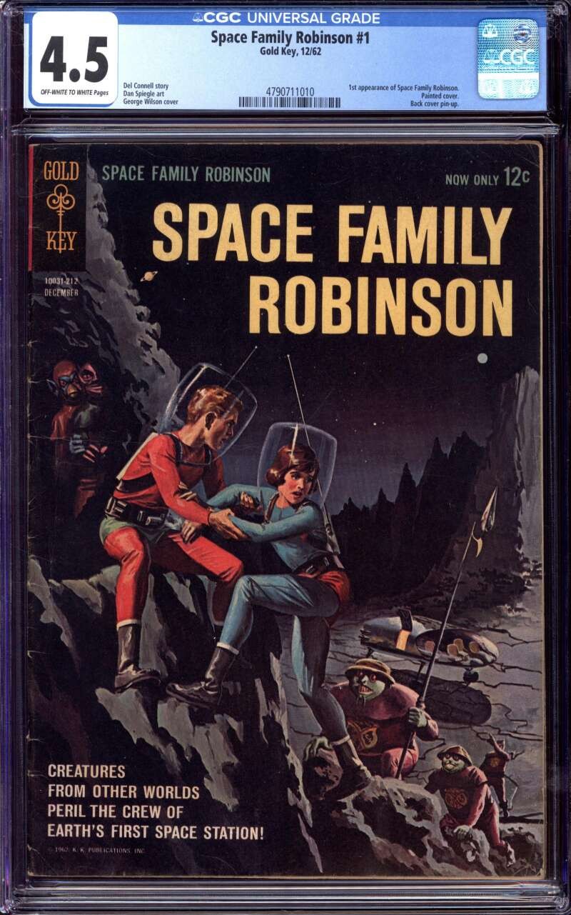SPACE FAMILY ROBINSON #1 CGC 4.5 OW/WH PAGES // GOLD KEY 1962