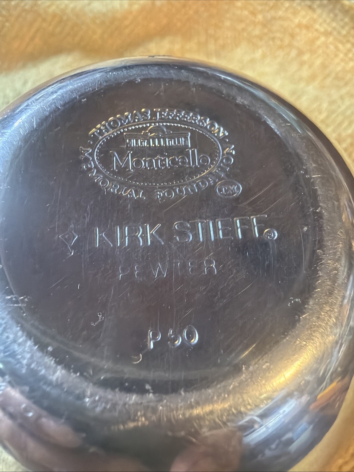 President Ronald Reagan Fine Pewter Etched Jefferson Cup Kirk Stieff P50