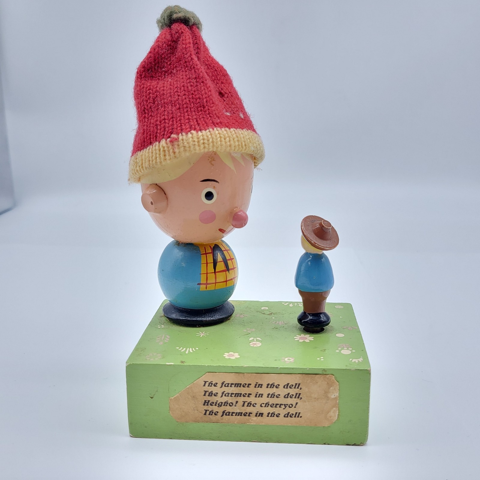 Vintage Anri Italy Signed Wood Egg Cup Wool Hat Whimsical hand painted Vintage Anri Italy Signed Wood Egg Cup Wool Hat Whimsical hand painted