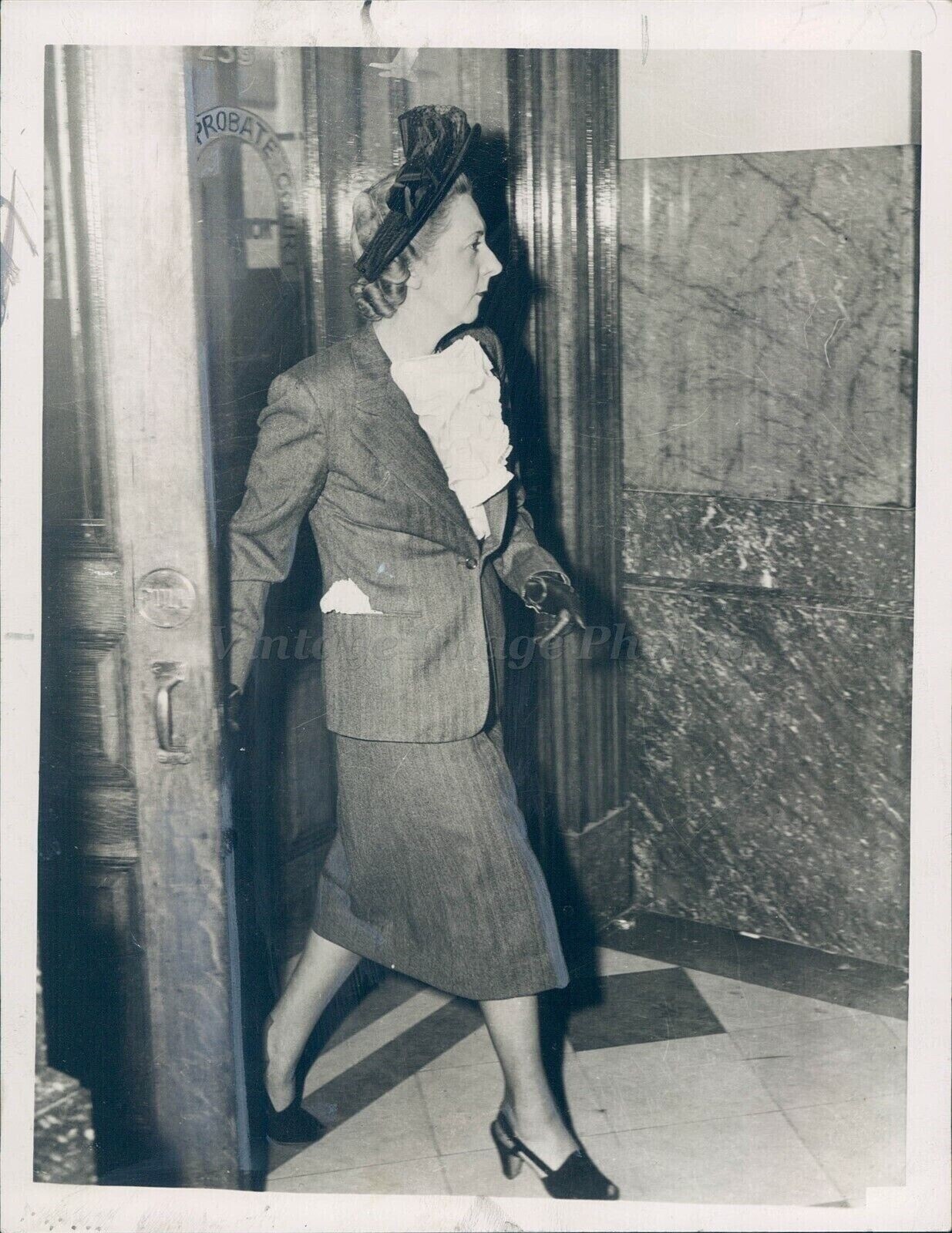 1948 Press Gertrude Rae Hazen Suffolk Probate Court Johnson Vintage Image Photo