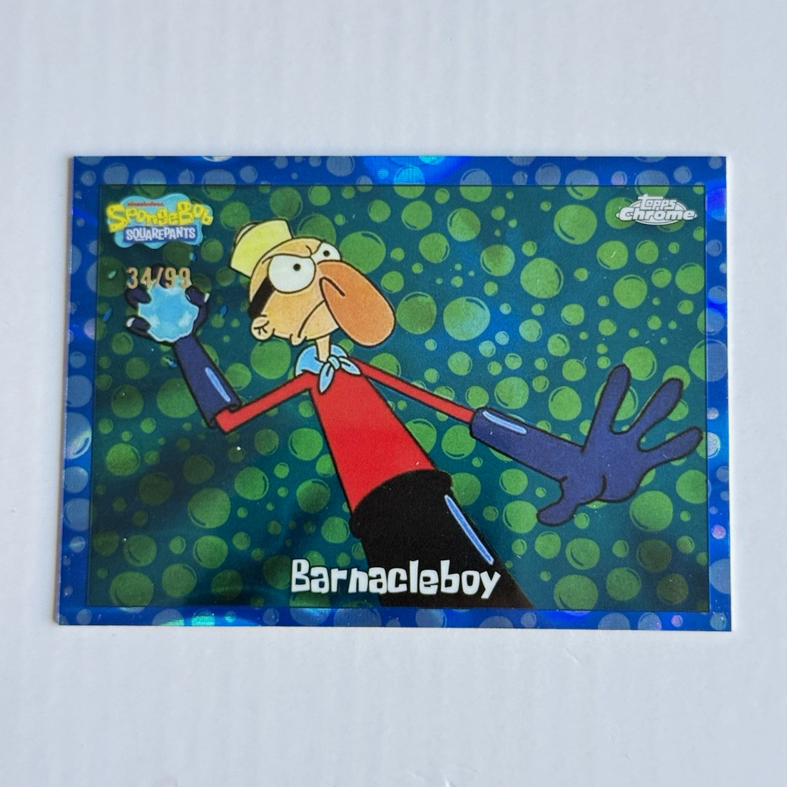 2025 Topps Chrome SpongeBob SquarePants 25 #7 Barnacleboy Serial #/99