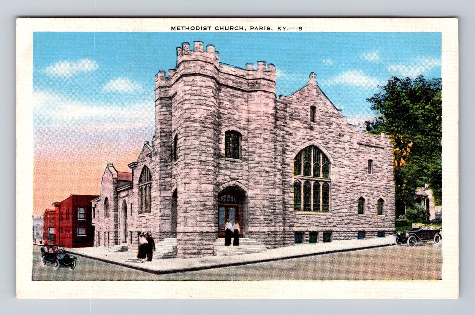 Paris KY-Kentucky, Methodist Church, Antique, Vintage c1949 Souvenir Postcard