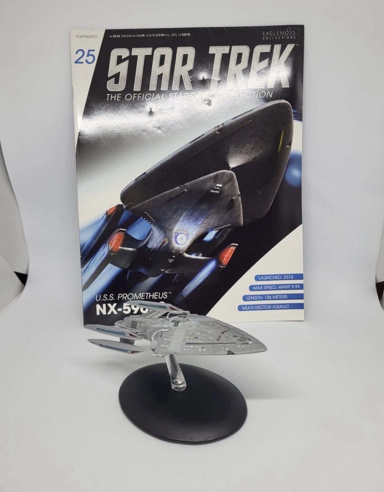 Eaglemoss  USS Prometheus NX-59650 Star Trek Voyager #25 w/ magazine, no box
