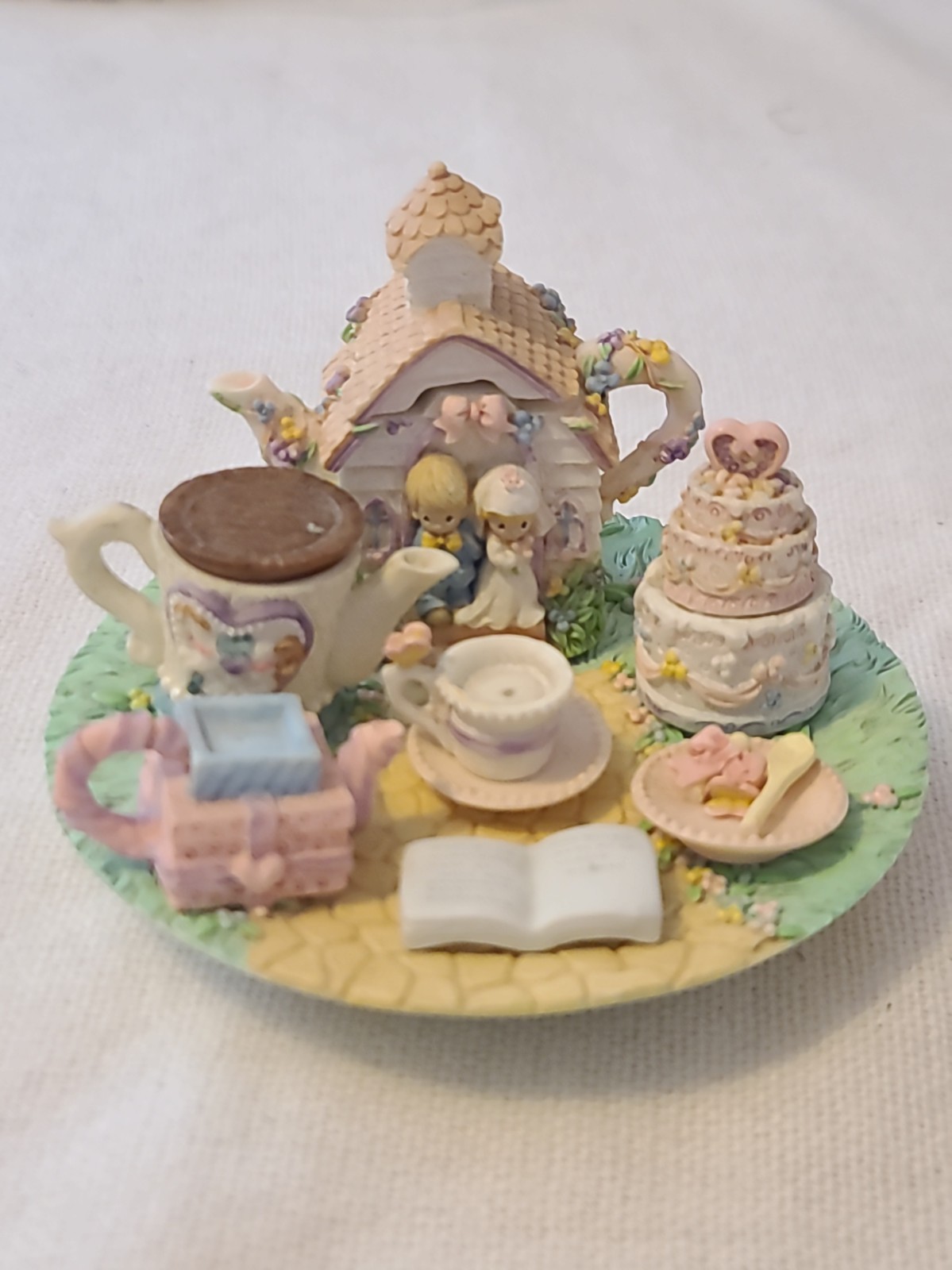 1998 Precious Moments Mini Wedding Tea Set by Enesco
