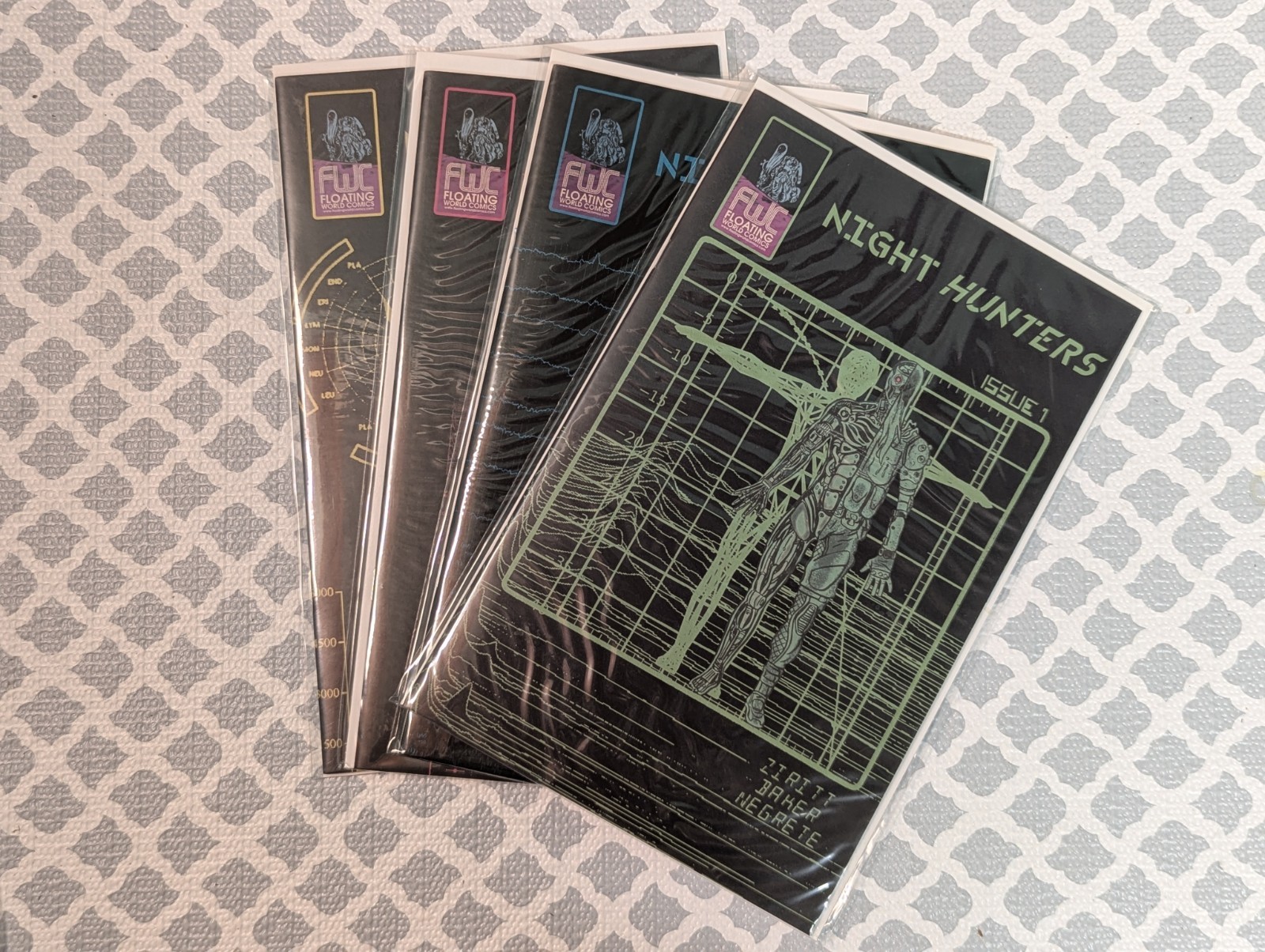 NIGHT HUNTERS #1 2 3 4 COMPLETE SET FLOATING WORLD COMICS ALEXIS ZIRITT