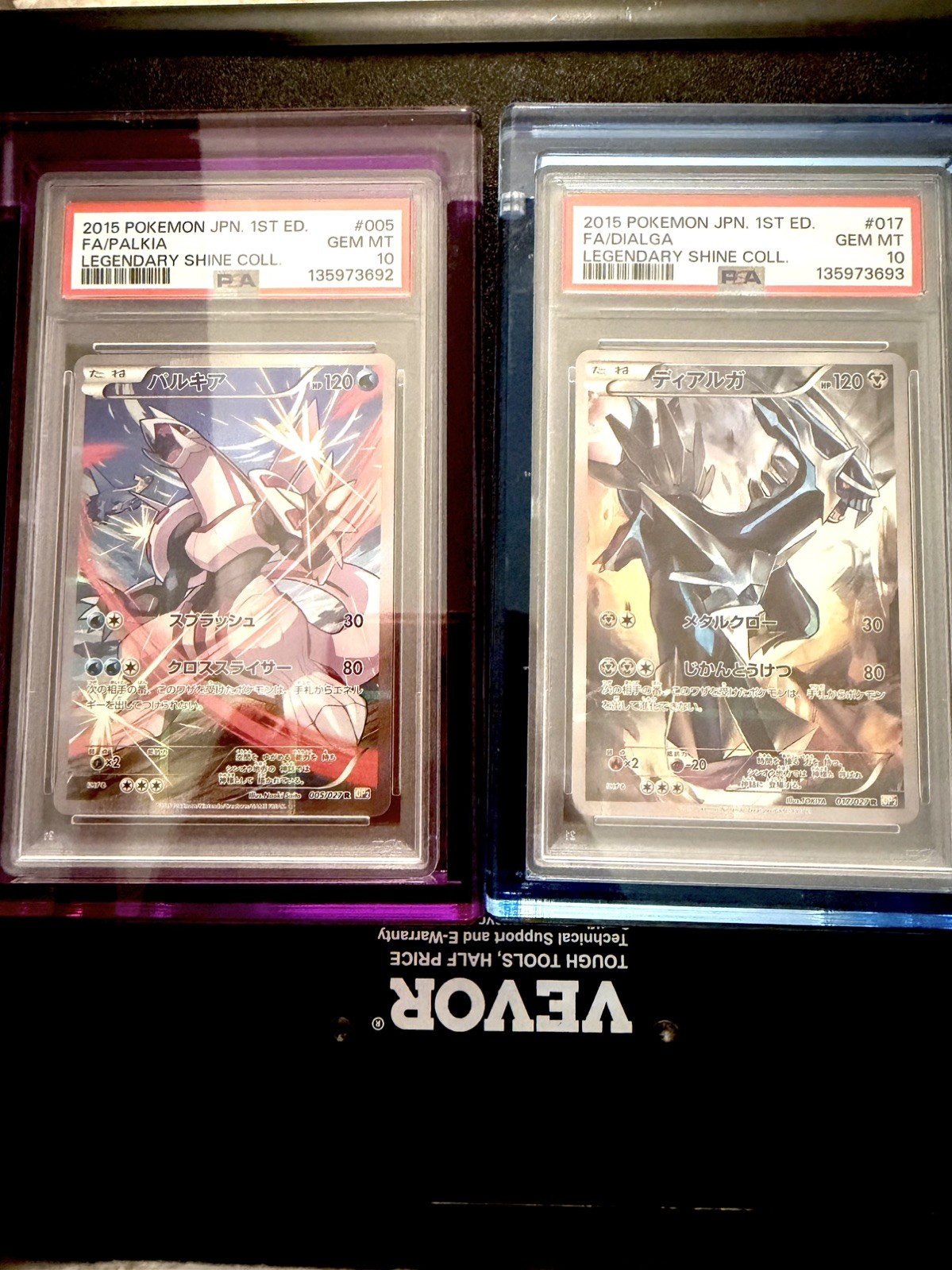 Pokemon PSA 10 Dialga #17 Palkia #5 Legendary Shine Collection Sequential Set