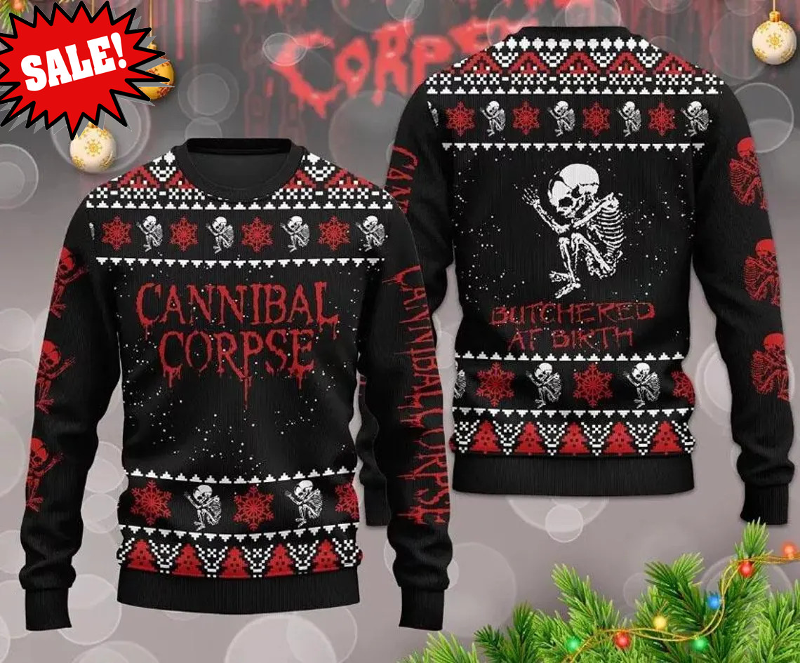 Cannibal Corpse Ugly Christmas Sweater 3D All Size NP012