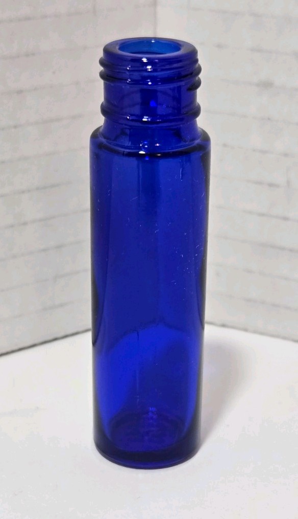 Small Cobalt Blue Glass Bottle Crafts Apothecary .25 OZ