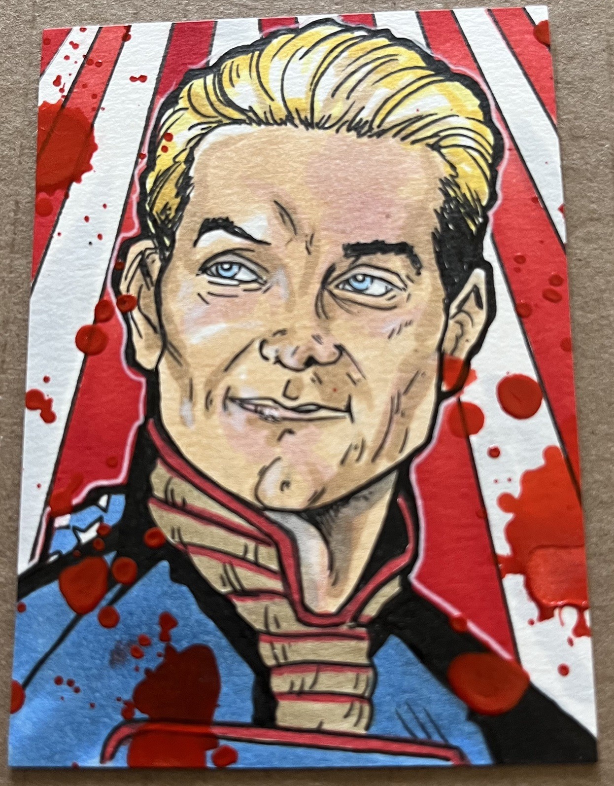 HOMELANDER THE BOYS AMAZON PERSONAL SKETCH CARD PSC BY ARTIST RICH HENNEMANN 1/1