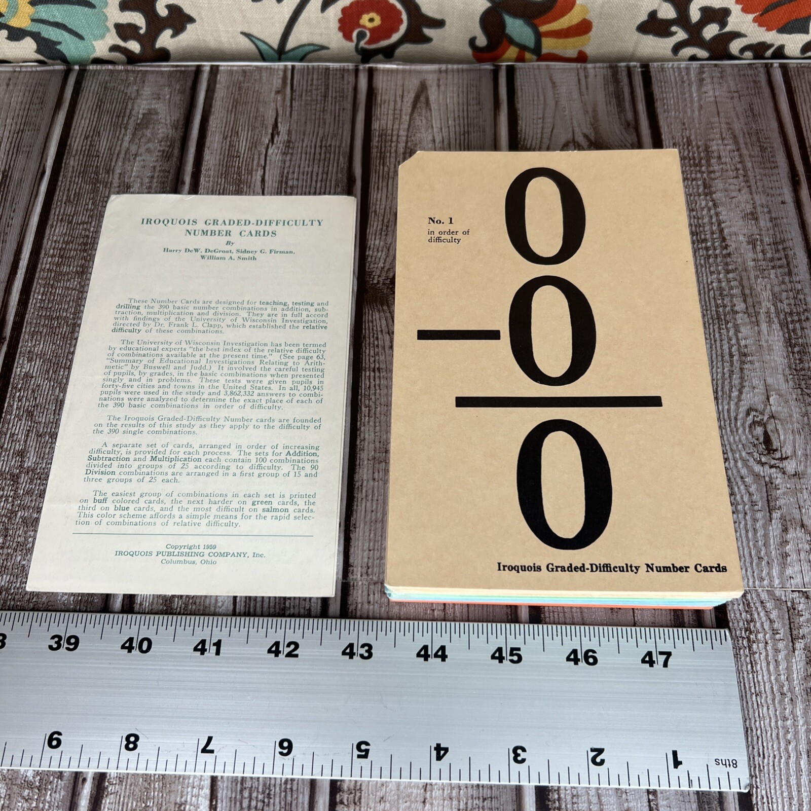 Iroquois Graded Difficulty Number Cards Subtraction Set of 100 NO Box