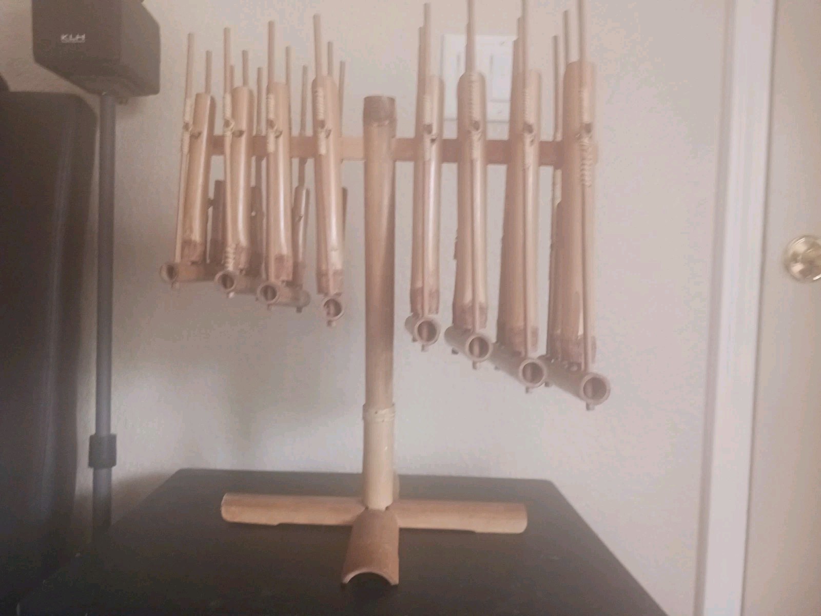 Vintage Bamboo Angklung 8 Note With Stand