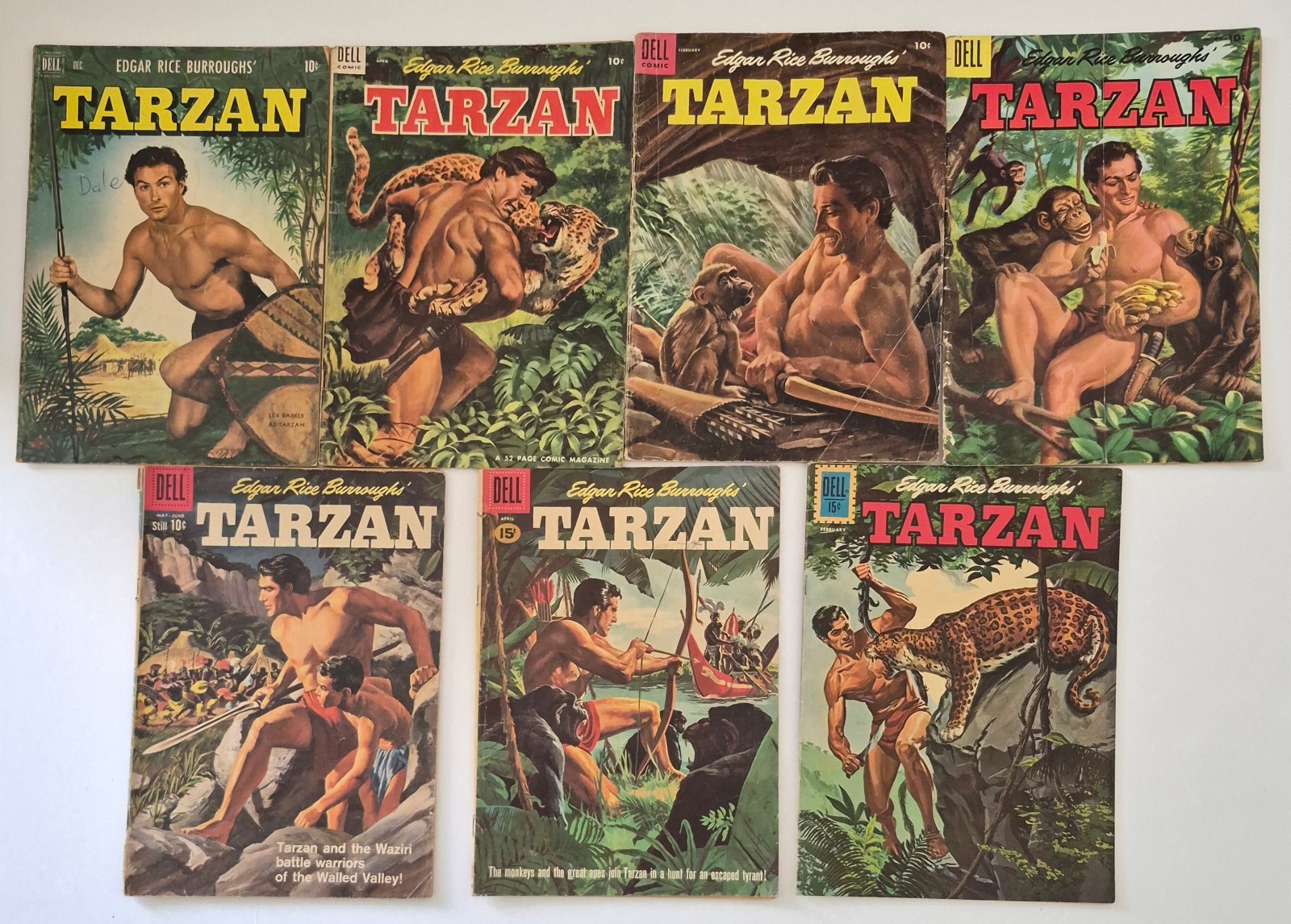 Edgar Rice Burroughs\'s Tarzan #27-128* Lot(7)* VG 1951-61 Golden Silver Age 