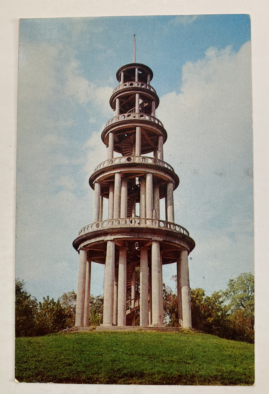 Military Park Observation Tower ~ Vicksburg Mississippi ~ Vintage 1960s Postcard
