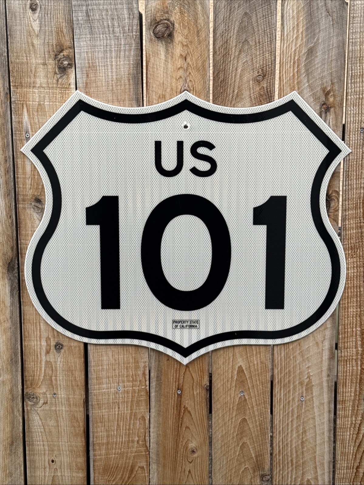 Authentic California US Route 101 Hollywood Sign With CA Print Stamp