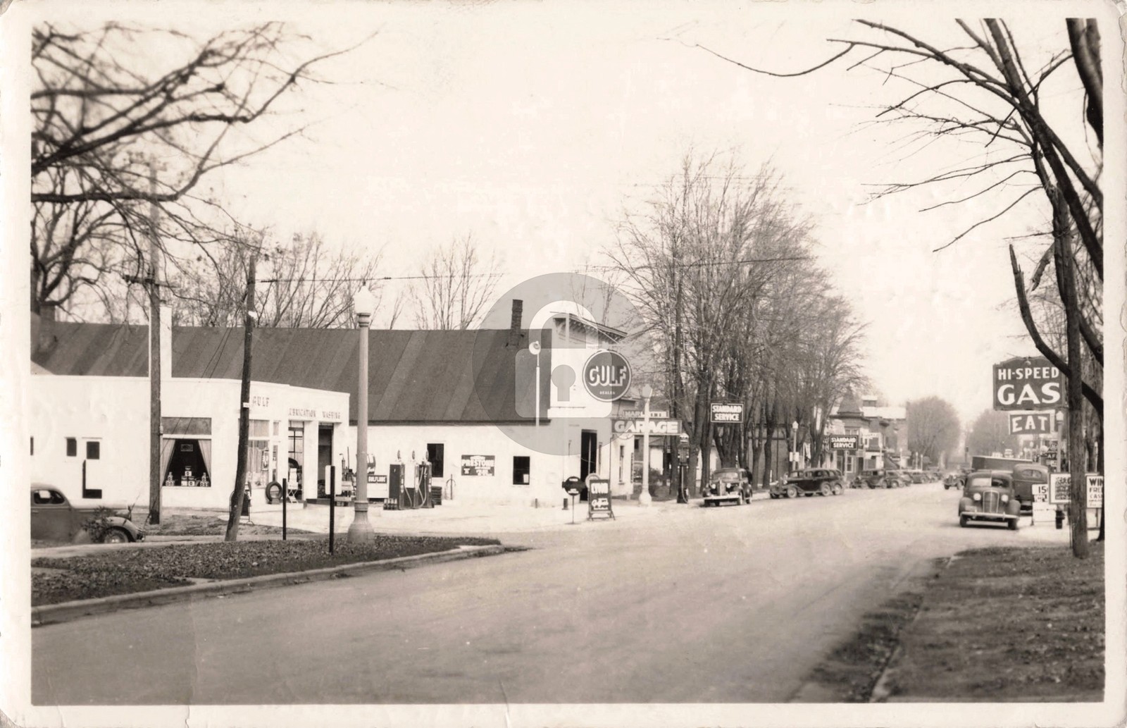 Street View Marlette MI Michigan 1940 RPPC Photo Postcard COPY