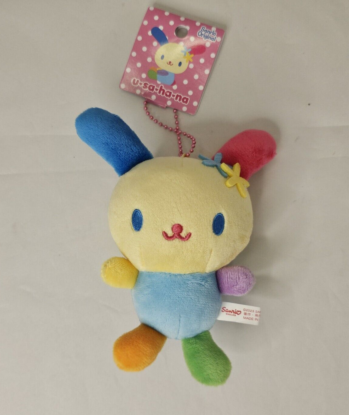 Sanrio Usahana U*sa*ha*na bunny Plush beaded keychain Japan