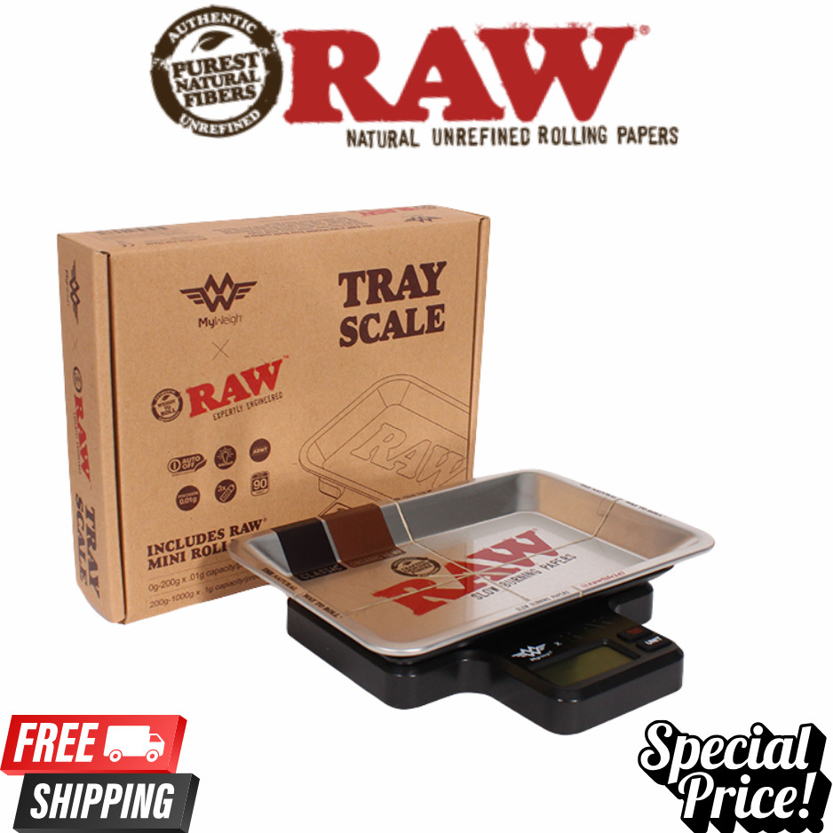 RAW x My Weigh Digital Precision Tray Scale Rolling Accessories Smoking Weighing