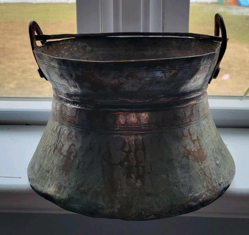 Antique Hammered Copper Bucket Antique Hammered Copper Bucket