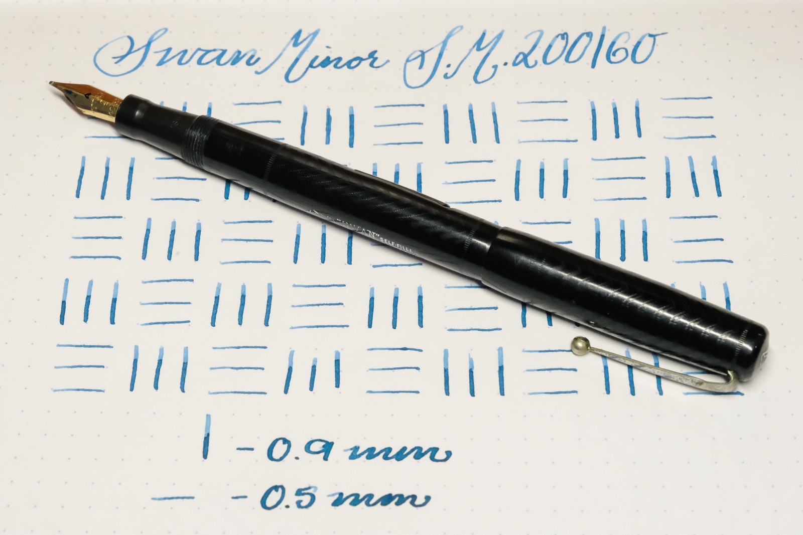 Vintage Mabie Todd Swan Fountain Pen Minor SM200/60. 14k Gold Nib. Restored