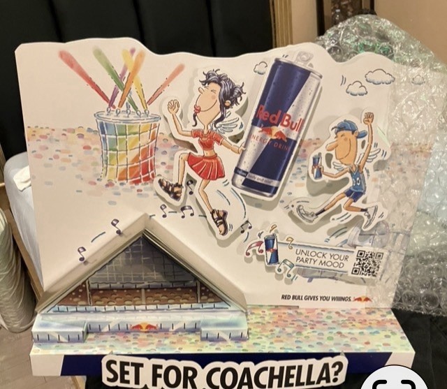Rare 2026 Coachella RedBull collectible display And kit 