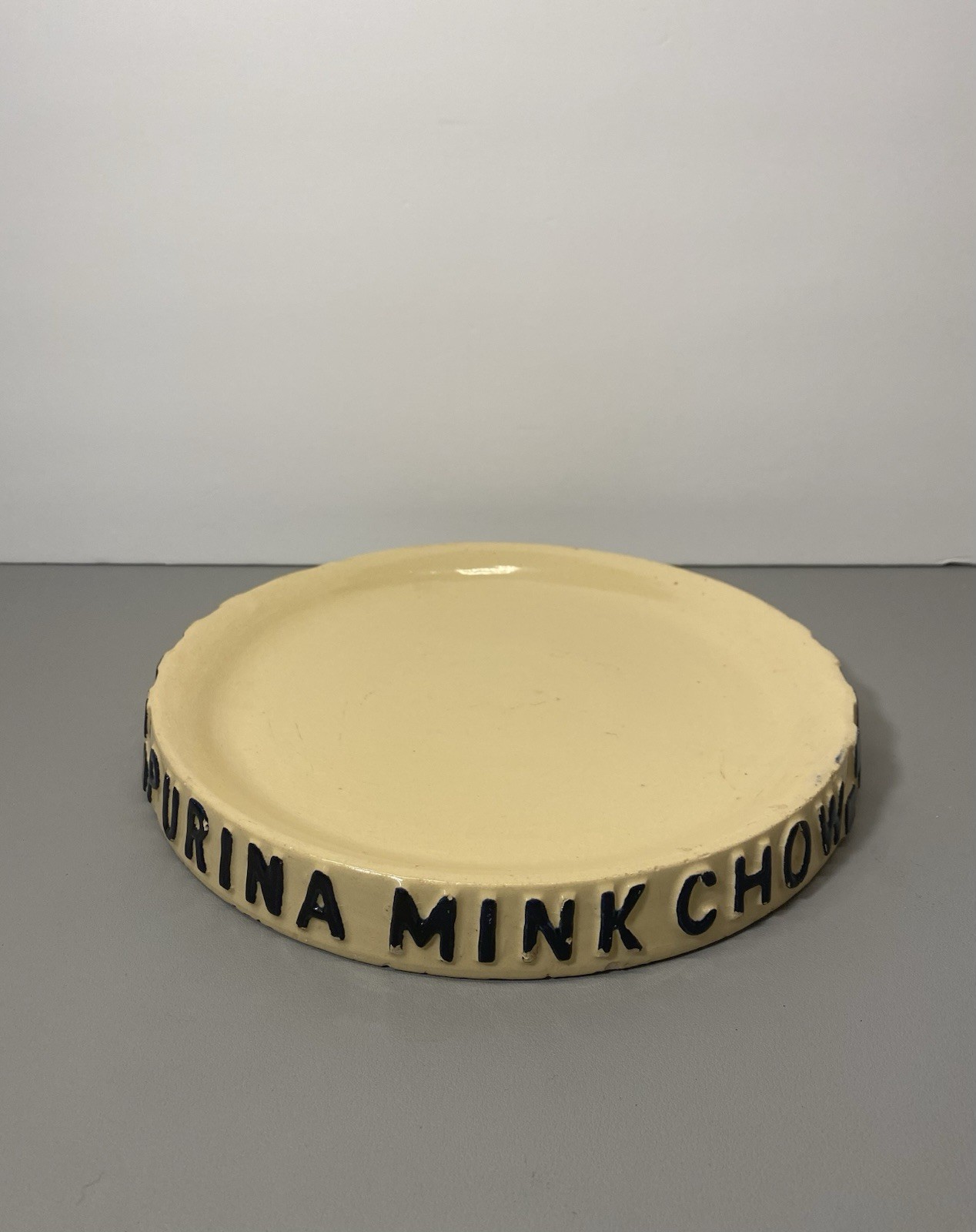 Vintage Ralston Purina Mink Chow Advertising Watt Pottery Bowl Feed Tray