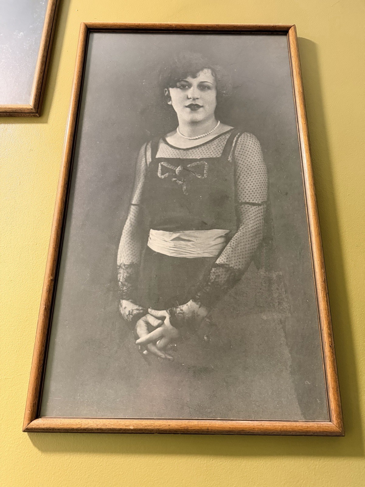 Antique Framed Photograph 1920s Flapper GIANT 36x21 Antique Framed Photograph 1920s Flapper GIANT 36x21