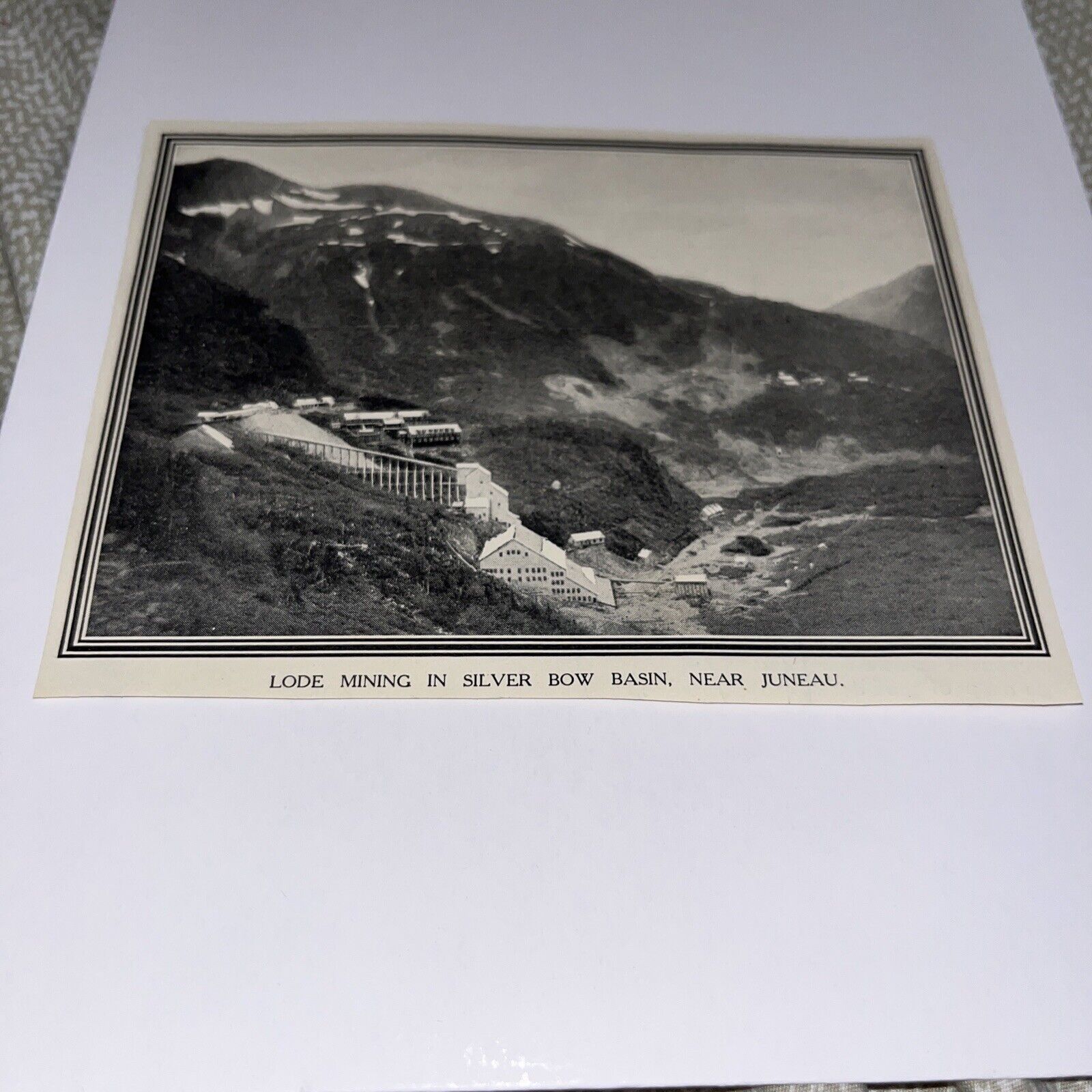 Antique 1909 Image: Lode Mining, Silver Bow Basin Near Juneau Alaska AK History