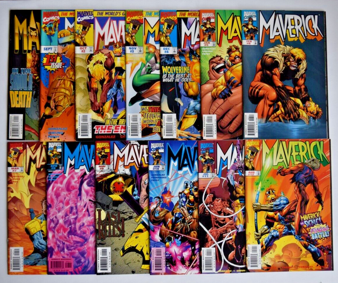 MAVERICK (1997) 13 ISSUE COMPLETE SET #1-12 & IN THE SHADOW OF DEATH #1