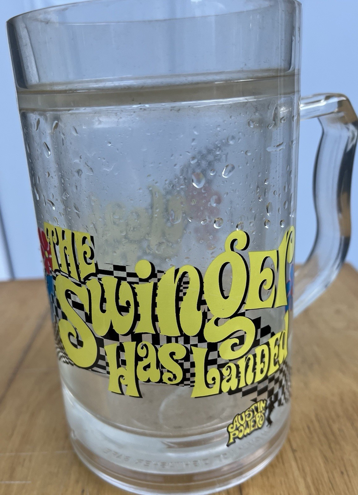 Vintage 2002 Zak Designs Austin Powers Graphic Icy Freezable Gel Beer Stein