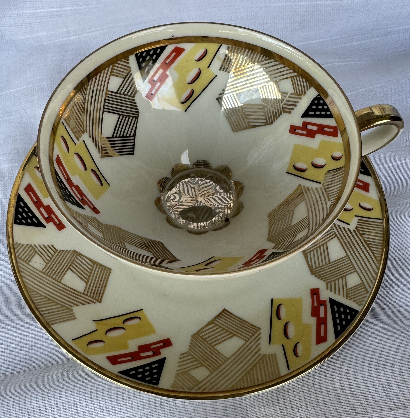 Winterling Marktleuthen Bavaria Germany  Up & Saucer 24 Kt Gold Accents