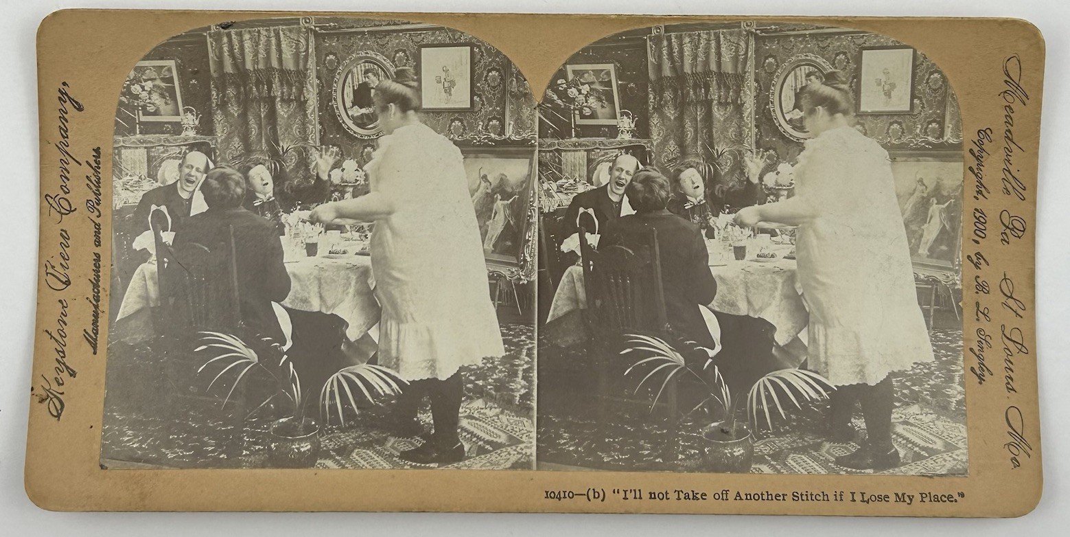 Antique 1900 Comic Stereoview Card Keystone View Co B.L. Singley            L-7