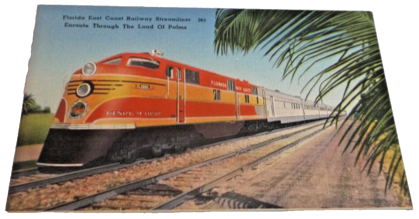 1940 FLORIDA EAST COAST FEC STREAMLINER UNUSED POST CARD
