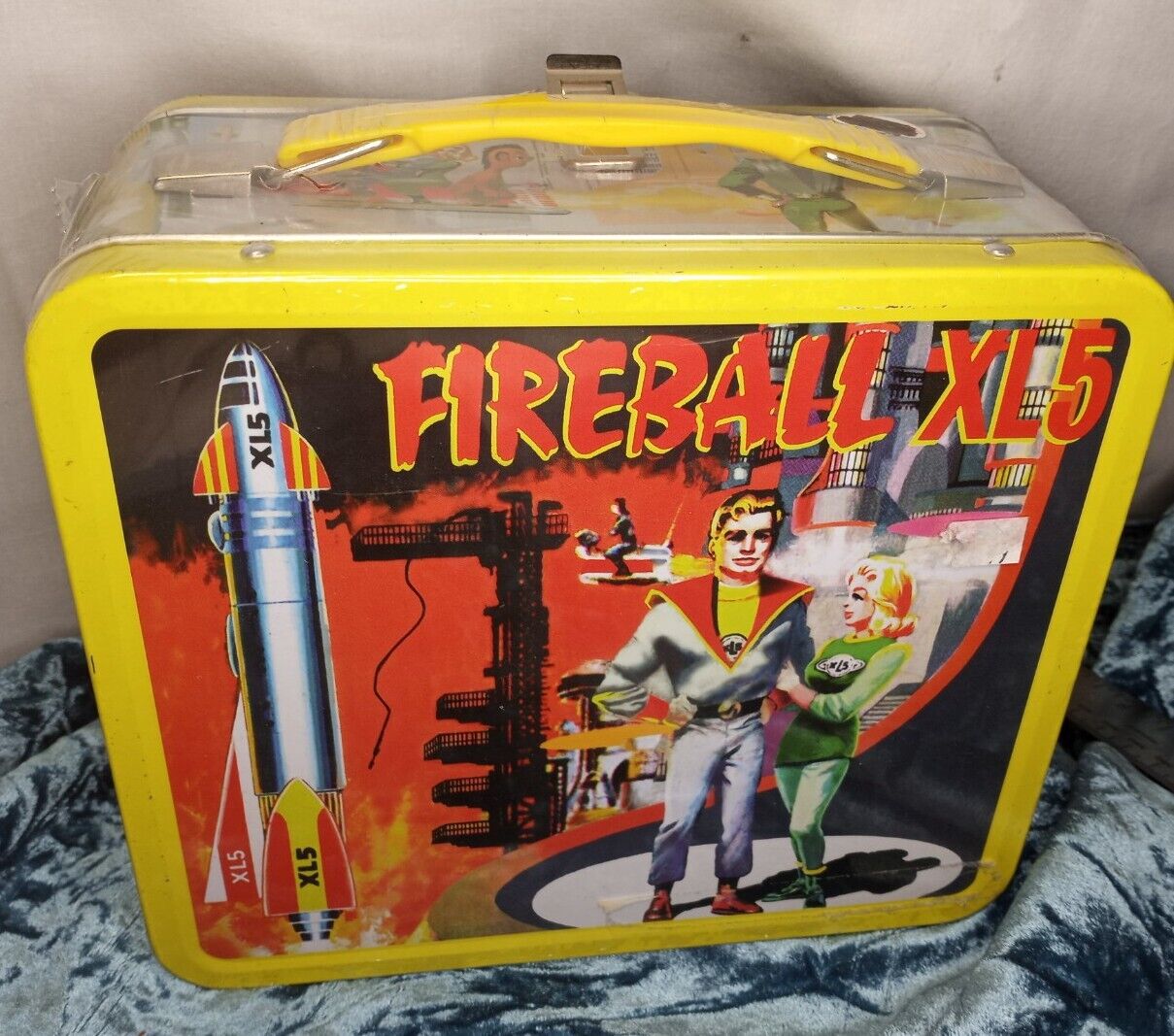 Retro 1998 Fireball XL5 Metal Lunchbox by G Whiz Vivid colors Nos Shrinkwraped