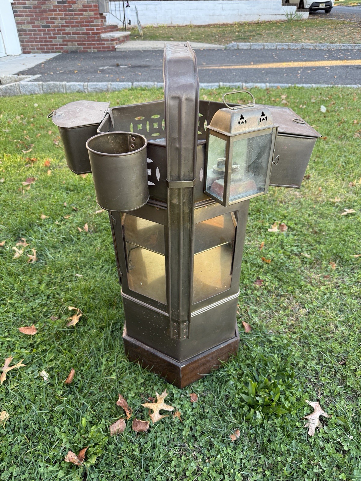 Chinese Hexagonal Noodle Cart, with containers, Antique 1920s Asian Street Food Chinese Hexagonal Noodle Cart, with containers, Antique 1920s Asian Street Food