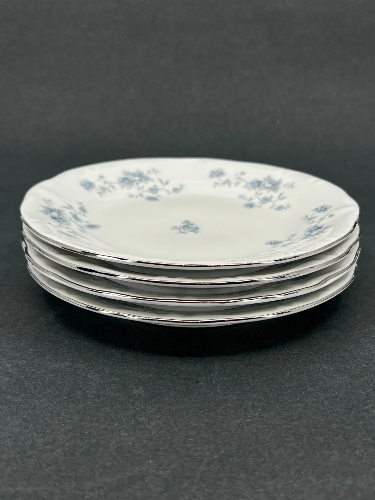 4 Johann Haviland Blue Garland Bread/Butter Plates Bavaria, Germany FLORAL 4 Johann Haviland Blue Garland Bread/Butter Plates Bavaria, Germany FLORAL