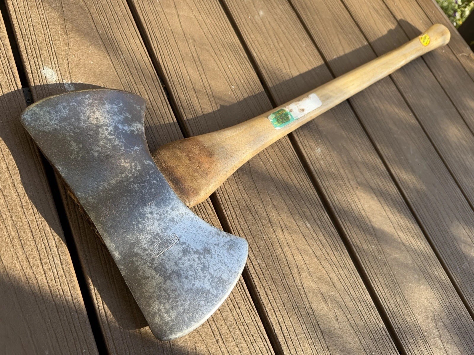 Rare Plumb 35 Double Bit Axe 5Lb 2oz 10 1/4” Head w/Seymour 32” Handle