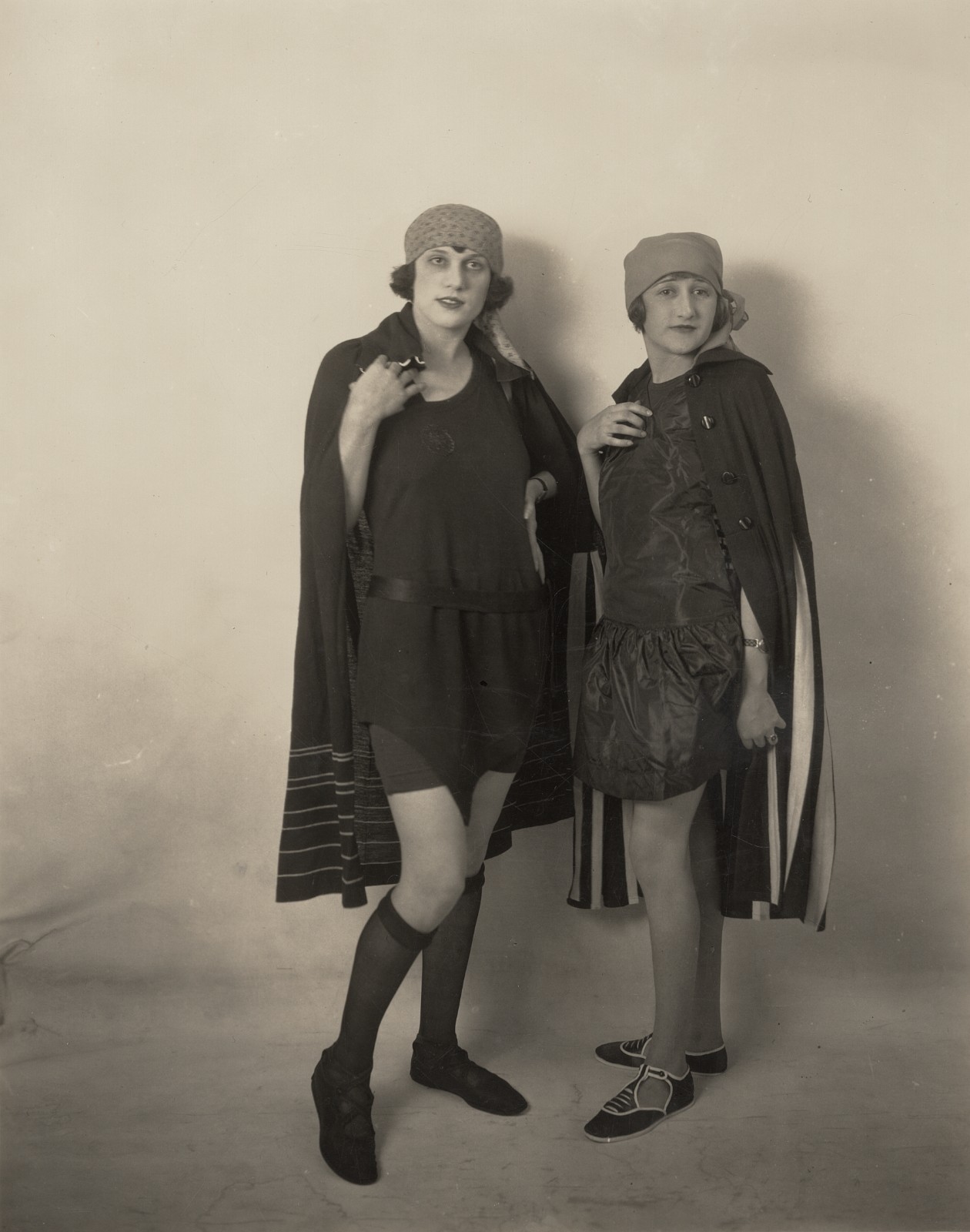 c. 1920's Two Women in Flapper Fashion Photograph ART DECO