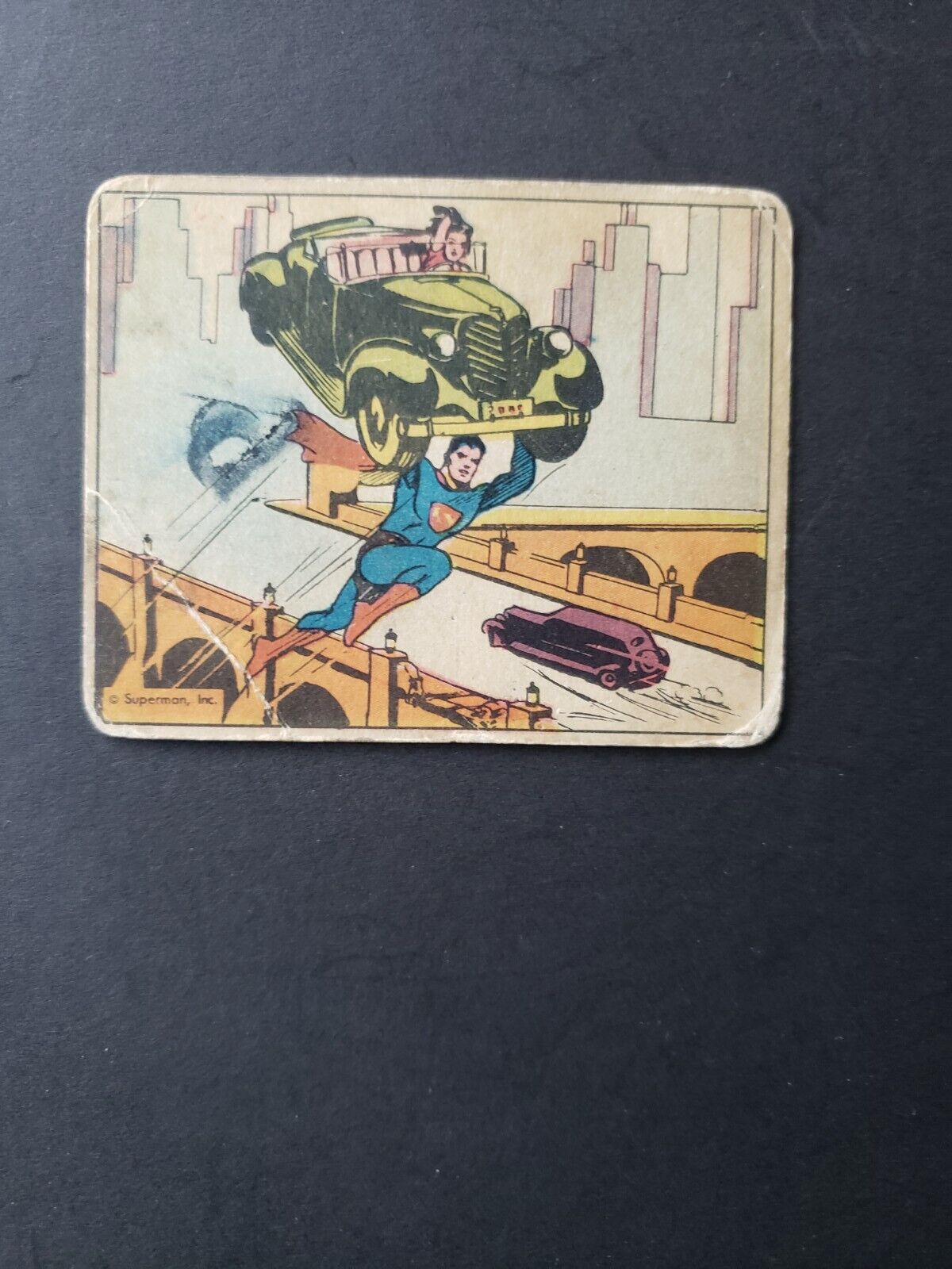 1940 Gum Inc Superman card # 5 The Girl Reporter Original