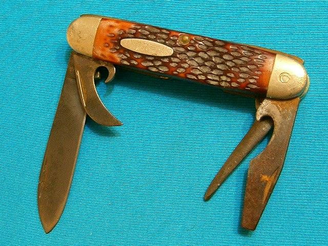 VINTAGE KABAR USA 1152 KNIFE BOY SCOUT CAMP SURVIVAL KNIVES UTILITY KA-BAR TOOLS