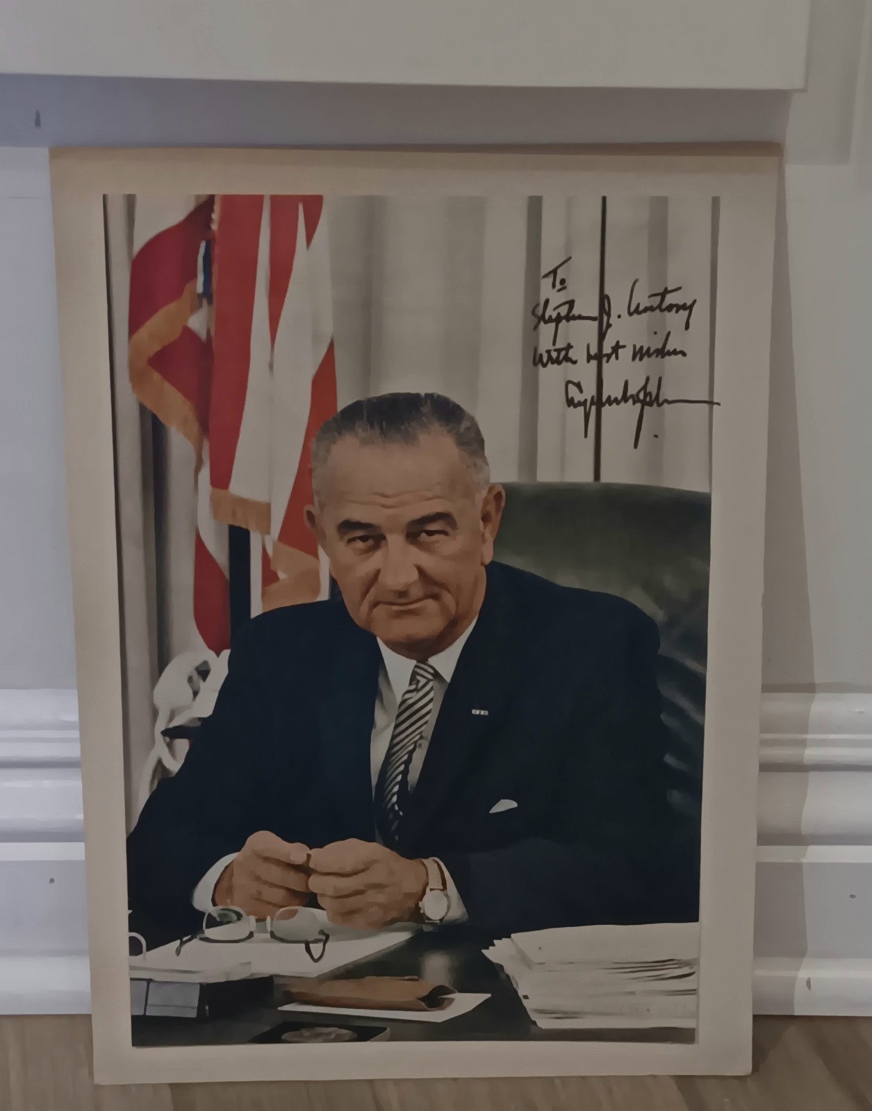 Rare Lyndon B. Johnson Magazine Photo Hand Signed - President - Great Autograph
