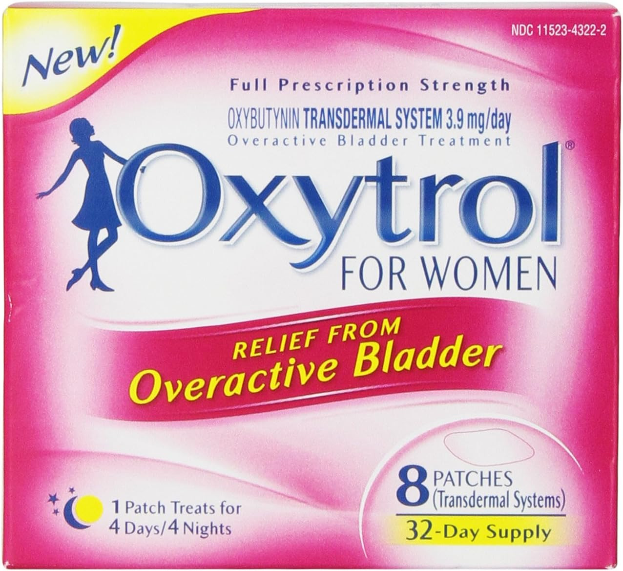 Oxytrol Transdermal Patch for Women's Overactive Bladder, 8 Count Oxytrol Transdermal Patch for Women's Overactive Bladder, 8 Count