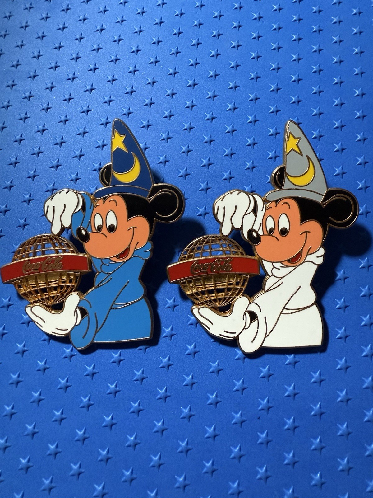 Dual 2.75  inch Coca-Cola Sorcerer Mickey Pins