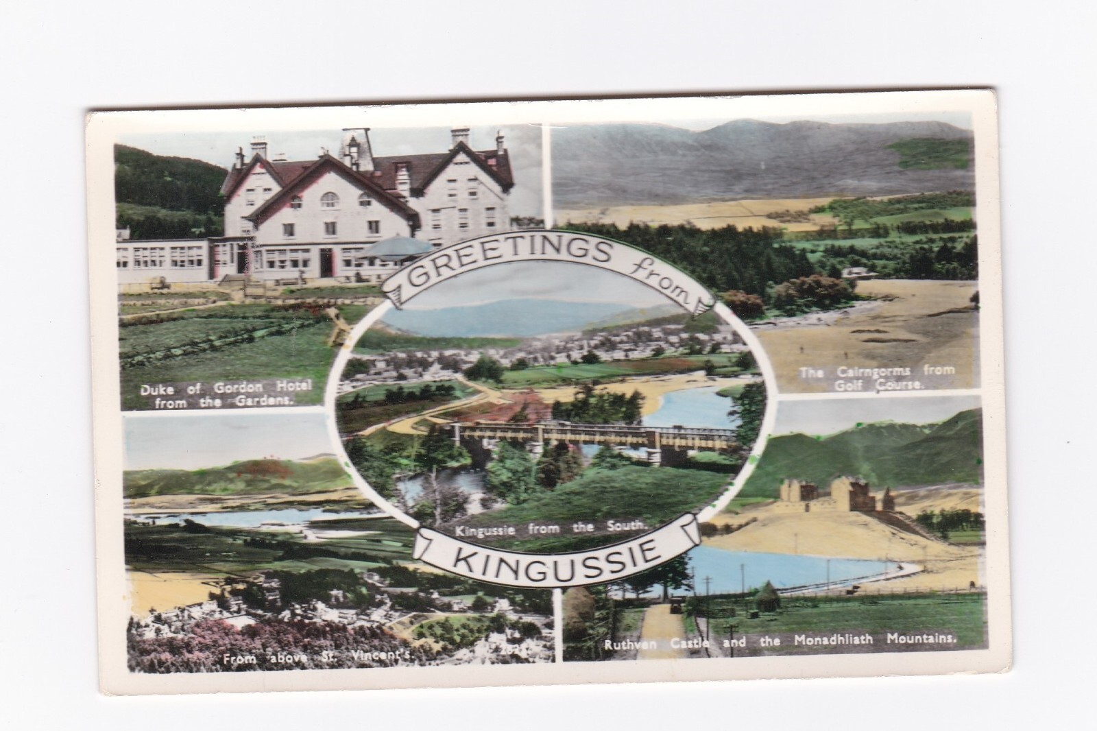 England Scotland Vintage Postcard Greetings from Kingussie View from the South England Scotland Vintage Postcard Greetings from Kingussie View from the South