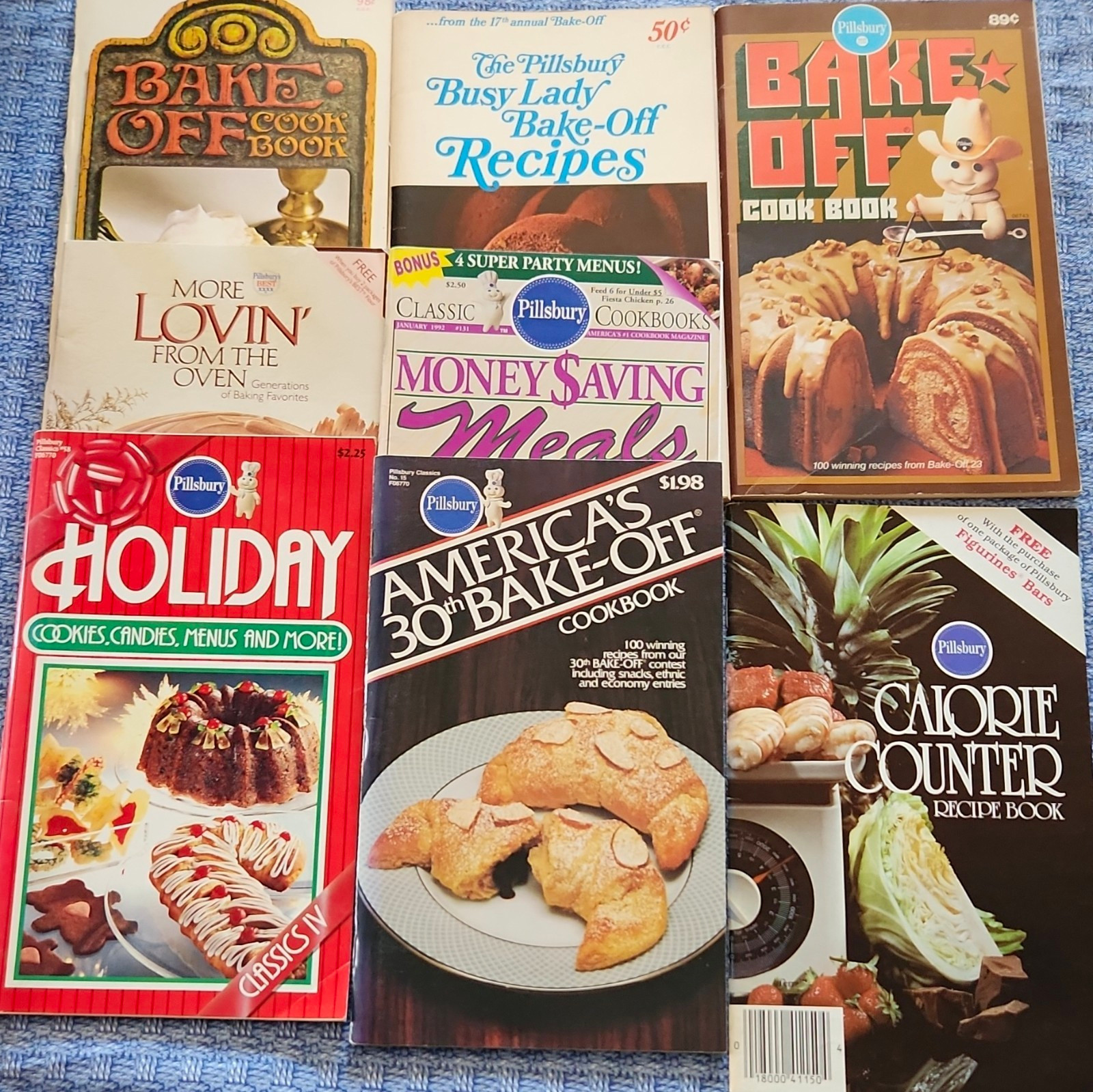 Pillsbury Bake-Off Lot Recipe Cookbooks & Booklets incl. Busy Lady Bake-Off