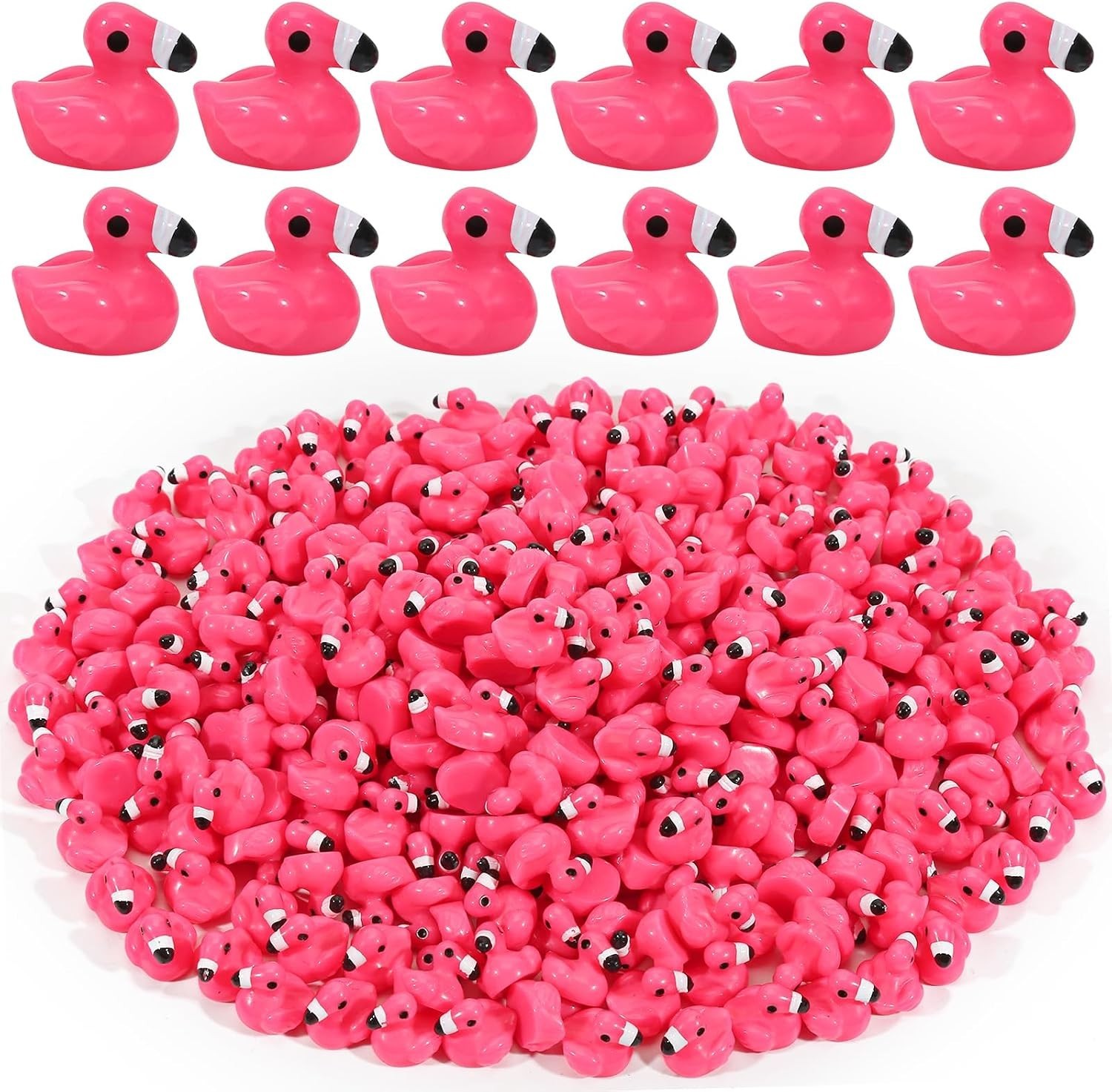 100 Pcs Mini Resin Flamingo Ducks Pink Flamingo Figurine Tiny Animal Figures fo 100 Pcs Mini Resin Flamingo Ducks Pink Flamingo Figurine Tiny Animal Figures fo