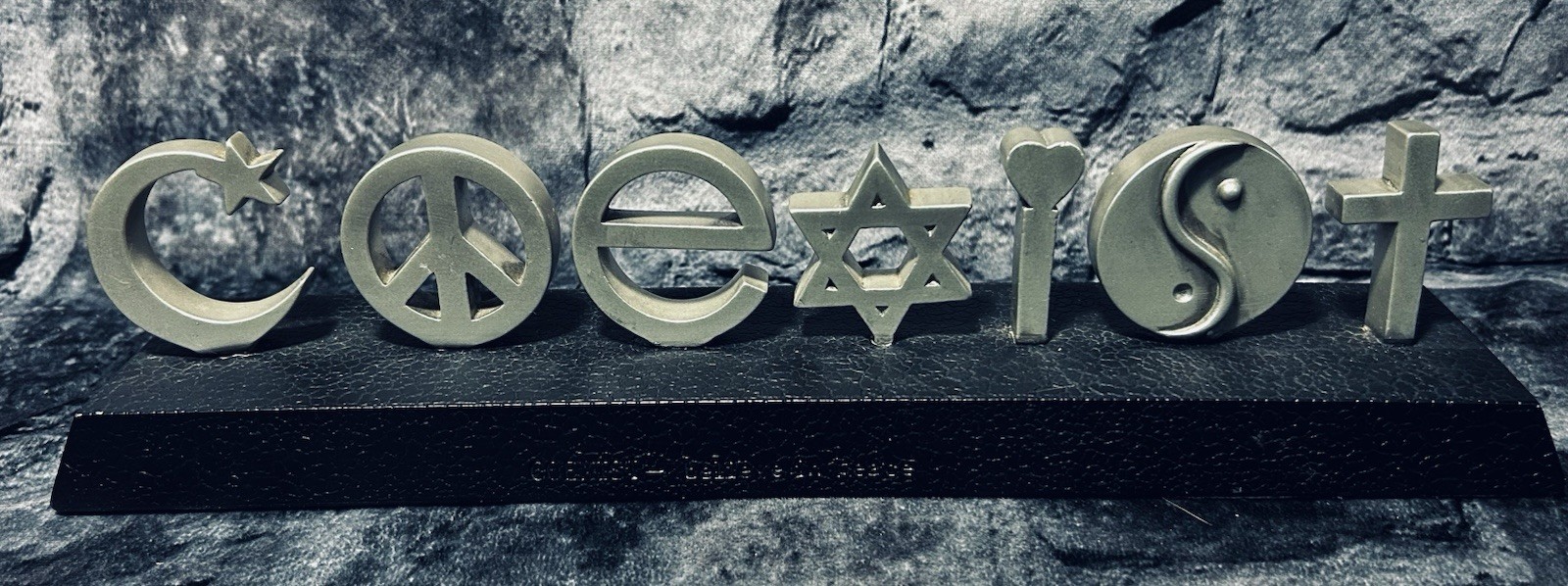 14” Coexist-Believe In Peace Religious Icon Display