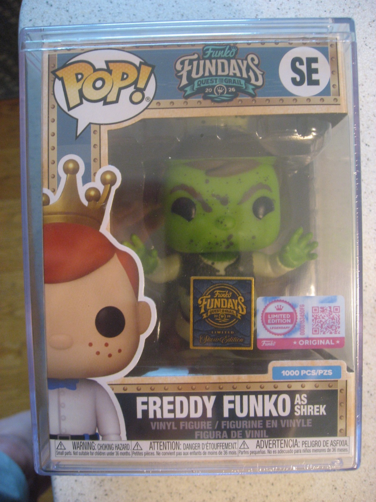 SDCC 2026 Funko Fundays Quest for the Grail Freddy Funko as Shrek LE 1000