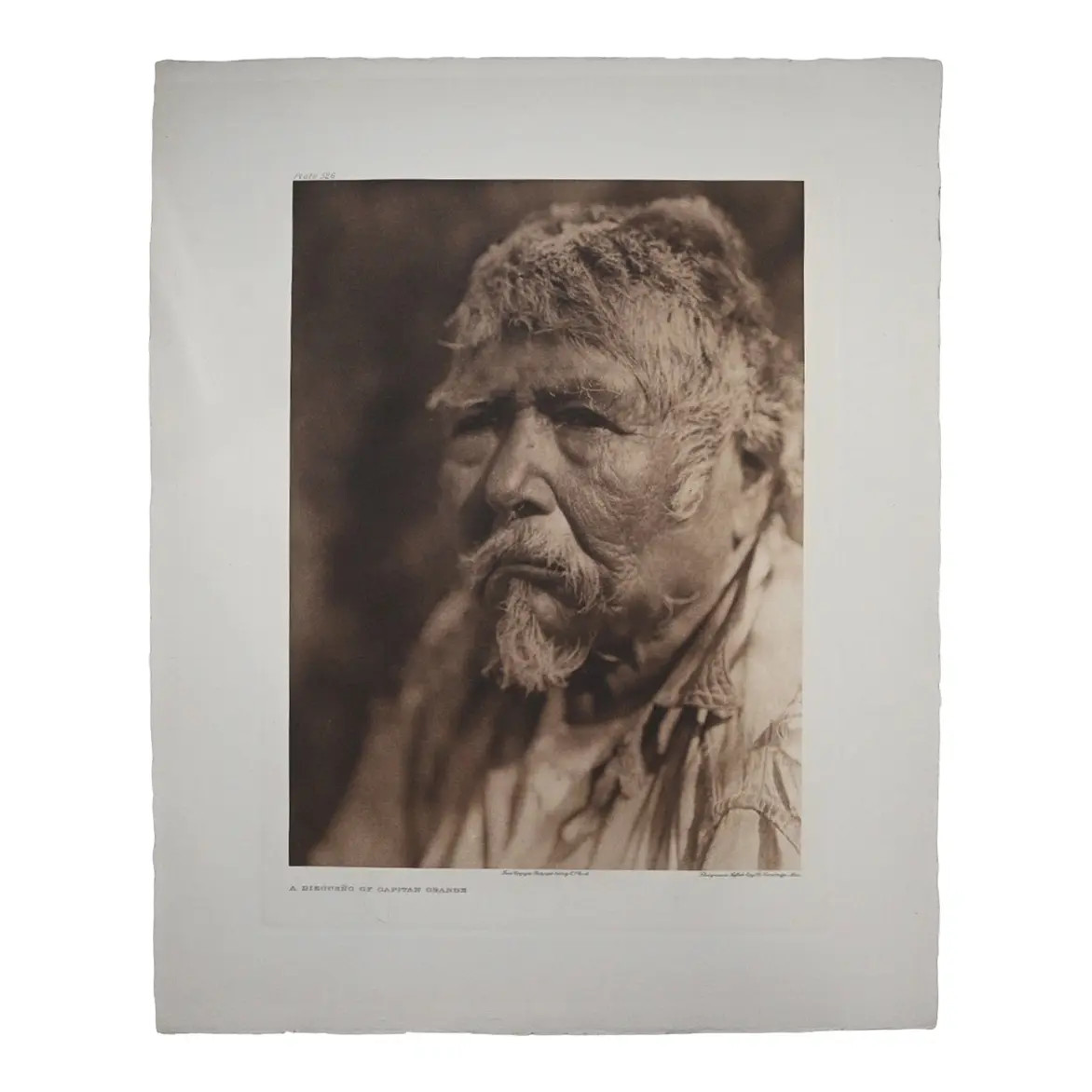 Edward S. Curtis A Diegueño of Capitan Grande 1926 Folio Photogravure Cardozo